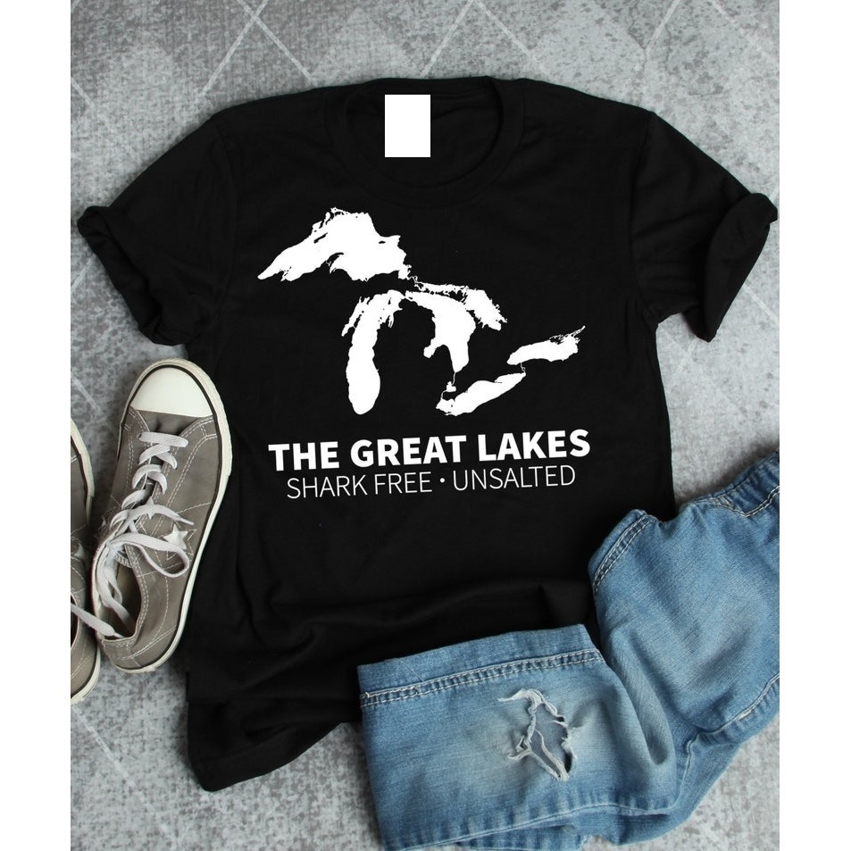 Great Lakes Shark Free Unsalted Shirt Great Lakes Gifts Michigan Shirts